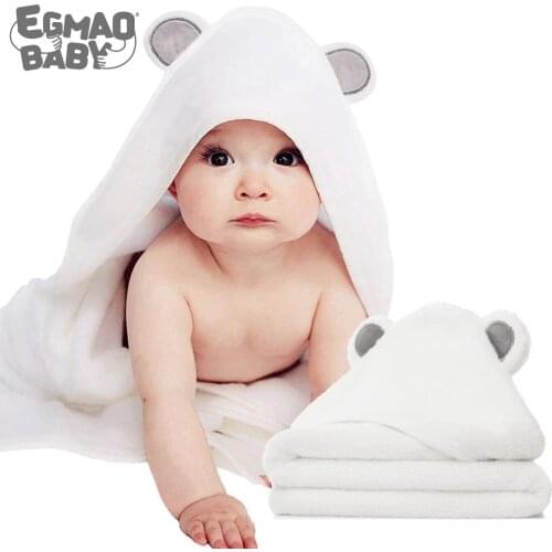 Organic Bamboo Hooded Baby Towel – Ultra Soft and Super Absorbent Baby Bath Towels Washcloth for Newborns, Infants and Toddlers