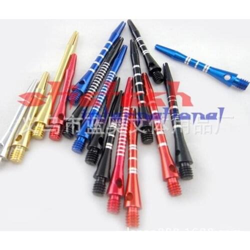 By dhl or ems 2000pcs Aluminum Medium Darts Shafts Harrows Throwing Toy Needle Dart Shafts Tools BlackBlueRed Colors Wholesale