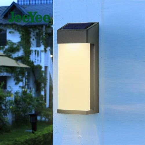 JeeYee Brand Solar Led Light Outdoor Wall Light Solar Powered Street Light Waterproof Garden Lamp Modern Simple LED Balcony Lamp