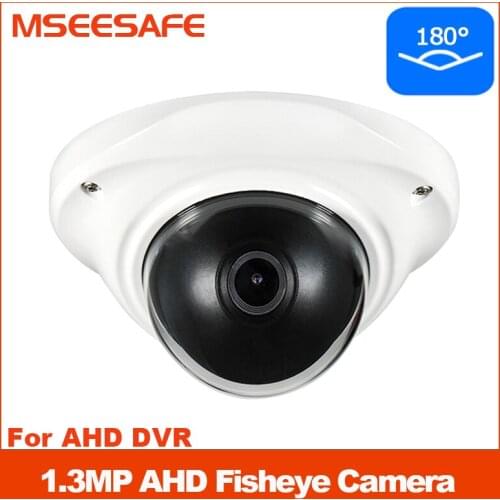 Mseesafe AHD 1.3 Megapixel Wide Angle CCTV Analog Camera Fisheye Len 180 Degree View with Small Shell Case Elevator Surveillance