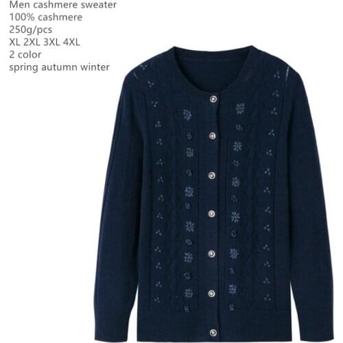Naizaiga 100% cashmere Cardigan womens coat sweater pure hand-stitched embroidery blue mother cardigans , MPSM3028