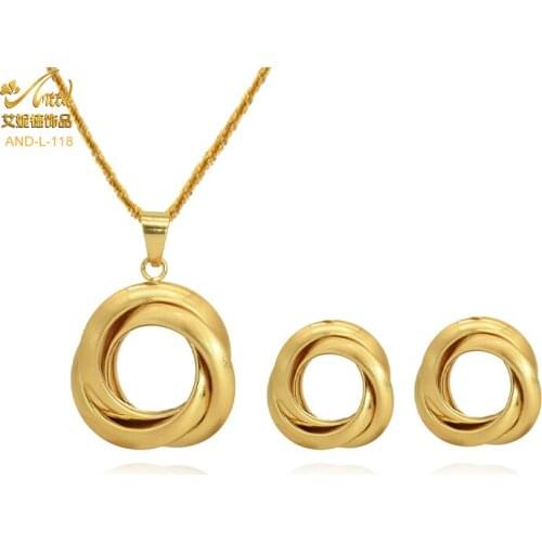 Luxury Necklace Earrings Jewelry Sets African Women Bridal Indian Ethiopia Dubai Wedding Jewellery Wife Gifts Party Ornaments