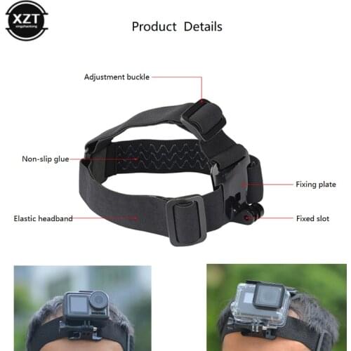 Head Strap Mount Elastic Belt For Gopro Hero 7 6 5 4 3+ Xiaomi yi 4K Eken H9 SJCAM Hands-free Action Camera holder Accessories