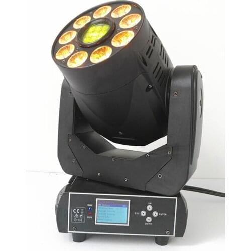 Hot sell Hybrid Effect Projector 9pcs 18w 6in1 RGBWAUV Wash LED 90w LED Spot Moving Head Light 9pcs 18w Wash