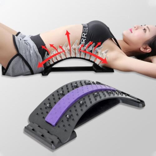 Magnetic Back Stretcher Lumbar Spine Traction Massage Back Pain Support Pressure Therapy Back Relax Massager Full Body Massage