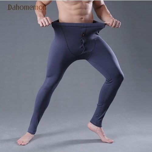 Mens warm long johns autumn and winter plus size cashmere legging thicker slim large pants warm underwear man underwear 7 color