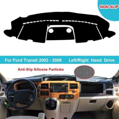 Auto Car Dashboard Cover DashMat Carpet Cape For Ford Transit 2002 - 2009 Center Console Protector Sun-Shade Flannel Suede