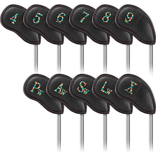 New Golf Club Iron Head Covers Color digital golf club protective covers 12pcs/set free shipping