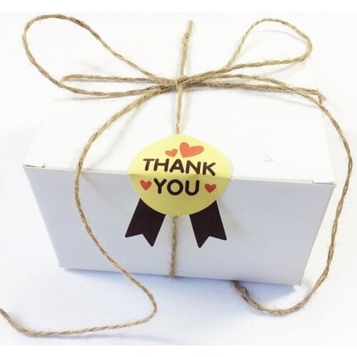 800pcs/lot New Kawaii Red Black And Yellow Three Color Medal THANK YOU HAND MADE Gift Sticker For Baking DIY Gift free shipping