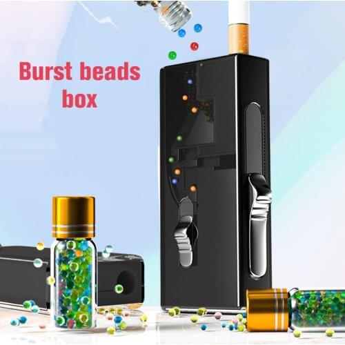 New DIY Smoke Push-ball Box Cigarette Explosion Bead Tobacco Holder Mint Bursting Beads Pop-up Filter Capsule Boxs Smoking Tools