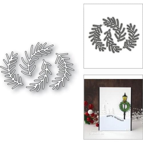 New Christmas Pine Needles Wreath 2020 Metal Cutting Dies for DIY Scrapbooking Decor and Card Making Embossing Craft No Stamps