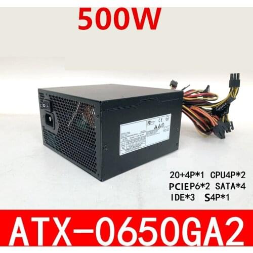 New PSU For Enhance ATX 500W Power Supply ATX-0650AG2