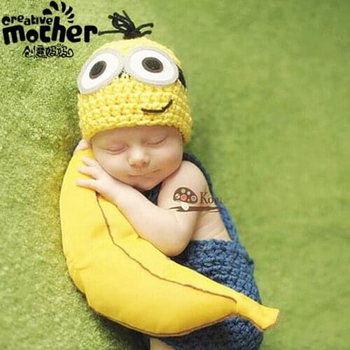 New Handmade Knitting Soft Hat Pants Set Baby Clothing Accessories For 0-3 Months Newborn Baby Girl Boy Photography Props