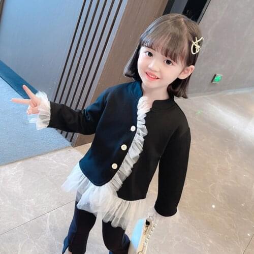 Girls Coat Solid Color Coat Girl Casual Style Childrens Coats Spring Autumn Winter Kids Clothes