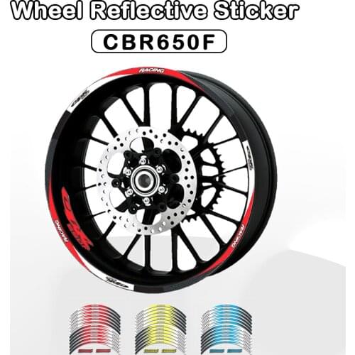 Strips Motorcycle Wheel Tire Stickers Car Reflective Rim Tape Motorbike Bicycle Auto Decals FOR HONDA CBR600RR F5 CBR1000RR
