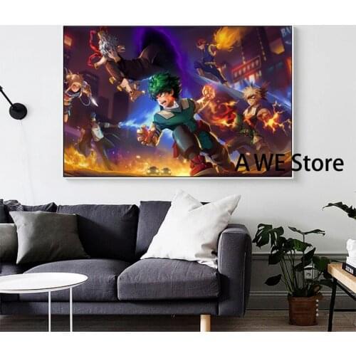 Izuku Midoriya Anime Posters My Hero Academia Boku No Hero Prints Canvas Painting Wall Art Pictures Living Room Home Decoration