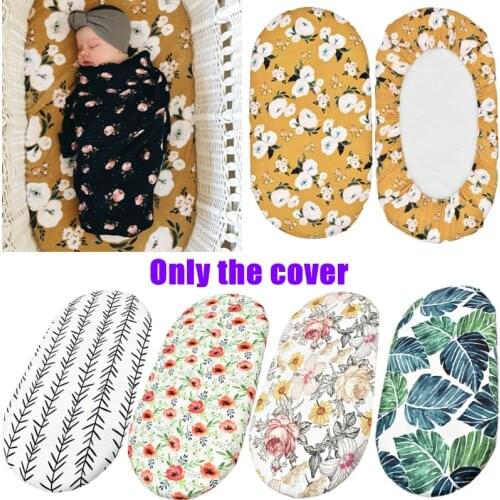 Baby Moses Basket Sheet Printing Mini Cradle Bedding Protector Crib Care Changing Table Pad Mattress Removable Cover