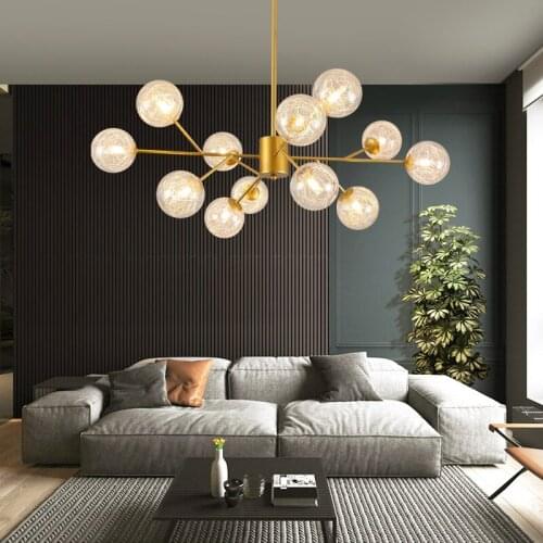 Nordic modern light luxury led chandelier living room bedroom home chandelier Indoor Lighting decoration ceiling chandelier G9