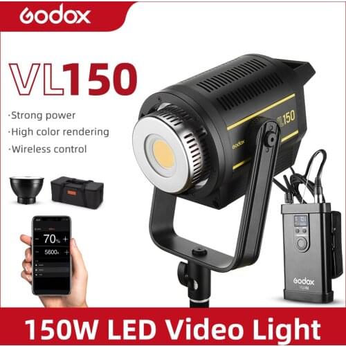 Godox VL150 VL-150 150W 5600K White Version LED Video Light Continuous Output Bowens Mount Studio Light App Support