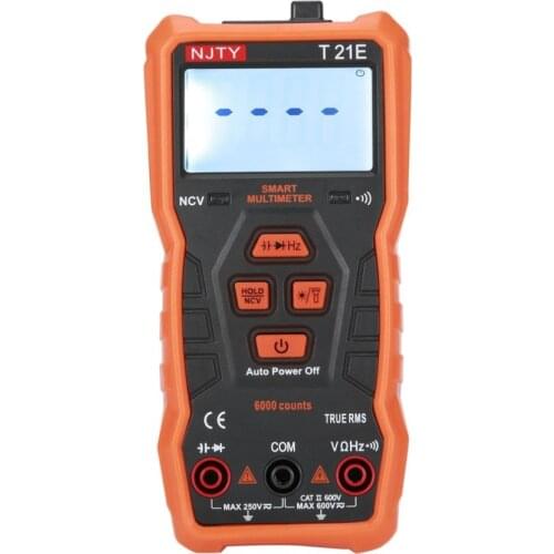 T21E 5999 Counts Backlight NCV Digital Multimeter AC/DC Voltmeter True RMS Diode Resistence Cap HZ Tester Data Hold