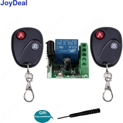 433MHz Universal Wireless Remote Control Switch DC 12V 1CH RF Relay Receiver Module & 433 MHz Transmitter Smart Led Light Switch