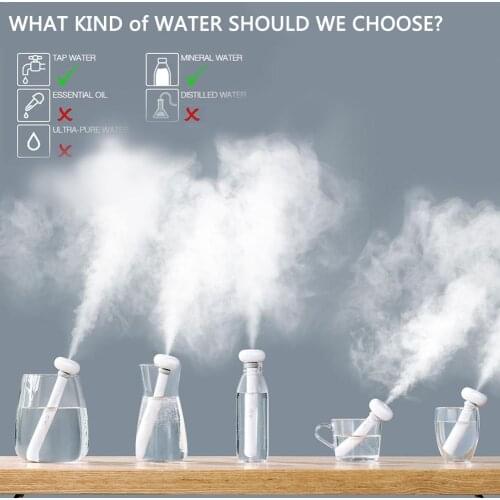 Universal Mini Donut Humidifier Spray USB Travel Portable Innovative Mineral Water Bottle Humidifier