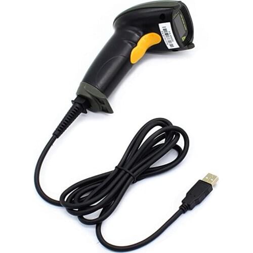 USB Laser Barcode Scanner Wired Handheld Bar Code Scanner Reader Black