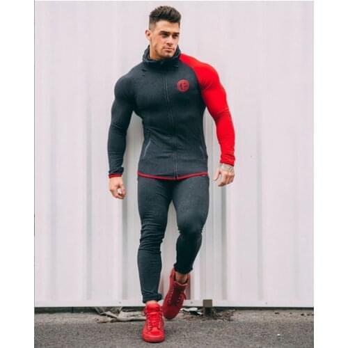 Spring Men Sportswear Tracksuit Loose Hooded Jacket Male Running Jogging Outfit Leisure Workout Set Sport Suit Sweatshirt+pant