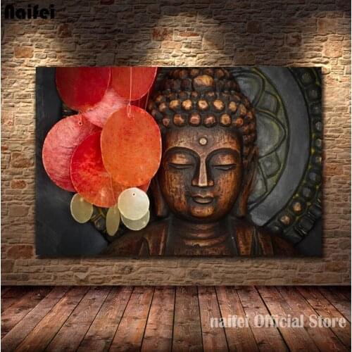 Vivid Buddha Face Diamond Painting 5D DIY Full Square/Round Drill Embroidery Rhinestones Kit For Living Room Temple Office Decor