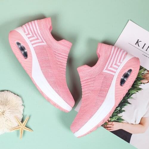 Woman Vulcanize Platform Shoes For Women 2021 Female Summer Sneakers Non-Leather Casual Flats Fashion Sock Trainers Plus Size