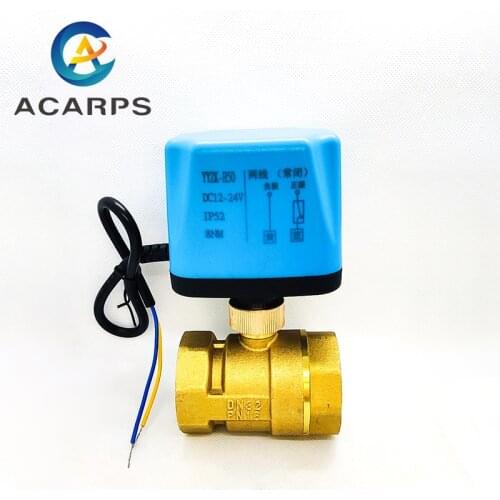 1-1/4" Normally Closed/Open Two Wire Motorized Ball Valve Electric Ball Valve AC220V DC12V DC24V