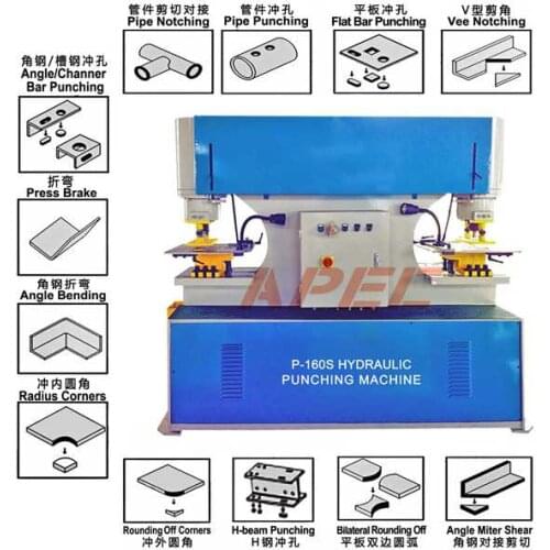 APEC Hydraulic Double Head Hole Punching Machines with Dual Cylinders
