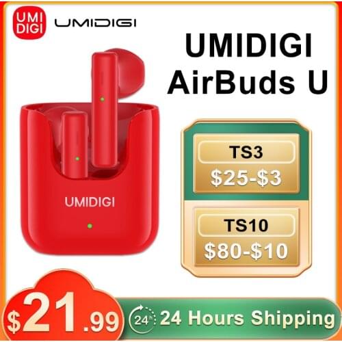 [World Premiere] UMIDIGI AirBuds U TWS Wireless Earphones Bluetooth 5.1 ENC Noise Reduction 380mAh Charging Box Sports Headsets