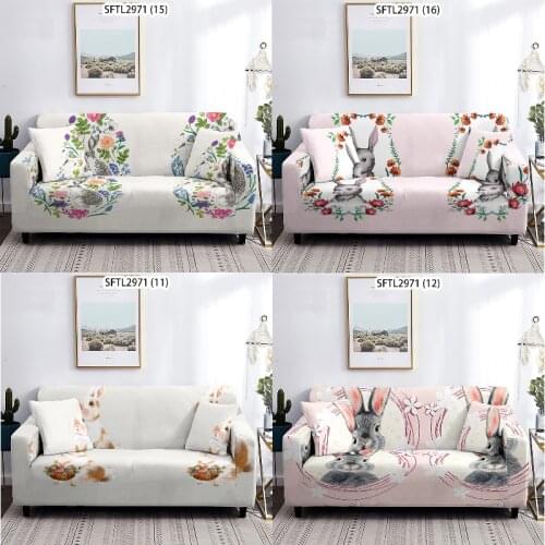 Flowers and Bunny couch cover black sofa seat covers decorative sectional sofa covers settee covers slipcover reclinable Sofa