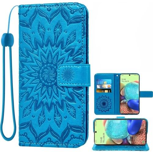 Phone Case for Samsung Galaxy A71 4G Wallet Cases Leather Slim Flip Cover Card Holder Stand Cell Accessories Glaxay A 71 Women