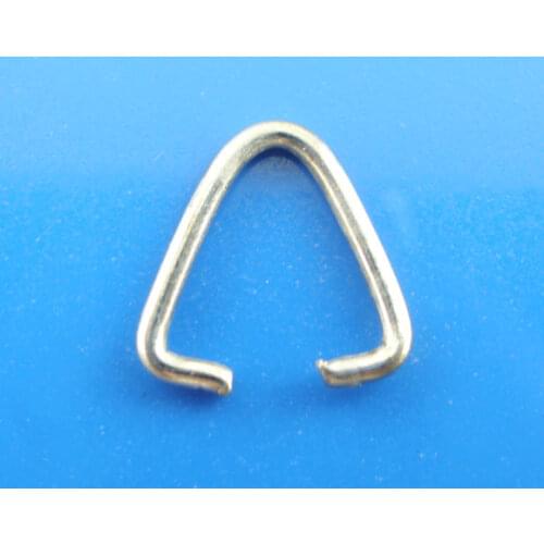 DoreenBeads 500PCs SilverTone Triangle Jump Rings Bails 9x9mm (B03299) yiwu