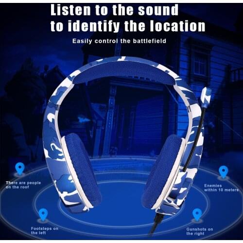 Camouflage Gaming Headset for PS4 PC Xbox One Controller, Professional PS4 Headset with 7.1 Surround Sound, Noise Cancelling Mic