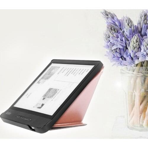 Full Body Stand Multiangle Leather Cover for 7in Kobo Libra H2O Premium PU Leather Leather with Auto Wake/Sleep Function