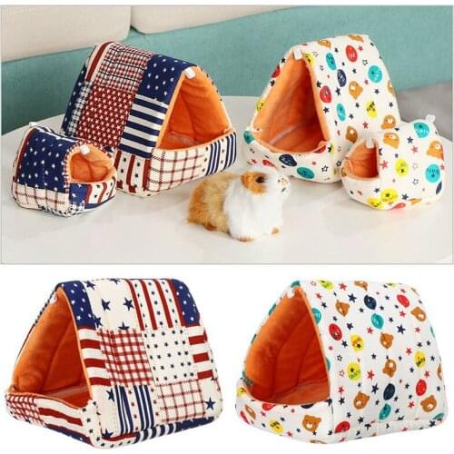Cute Soft Small Animal Nest Ferret Rabbit Guinea Pig Rat Hamster Mice Bed Toy Warmer House Cave Mini Cage Pets Supplies