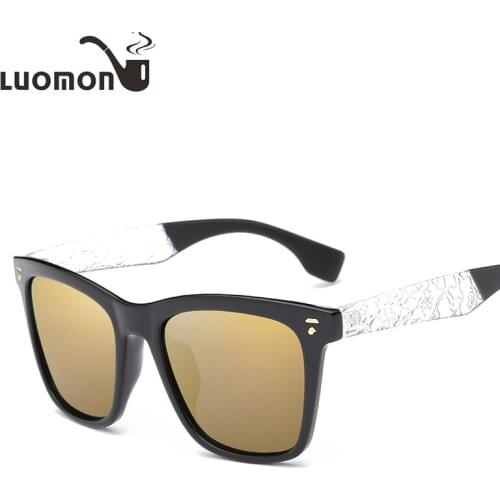 LUOMON Square Sunglasses Polarized Driving Frame Pilot Eyewear Sun Glasses Outdoor Sports Eyeglasses With Box Oculos De Sol
