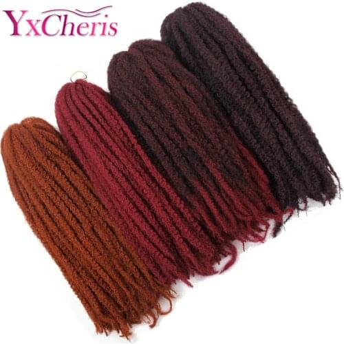 Marley Braids Crochet Ombre Afro Kinky Twist Hair Synthetic Braiding Hair Crochet Braids Hair Extensions