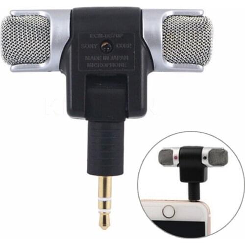 Mini Stereo Recording Microphone Mic With 3.5mm Mini Jack For PC Laptop Notebook Left and Right Channel not for phone