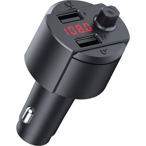 Multifunction C4 Fm Transmitter Quick Charge Extensible Mp3 Car Wireless Duel Port Charger Handsfree Player Auto Accessories