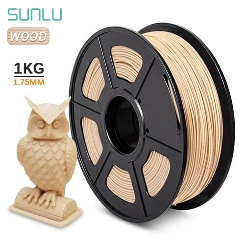SUNLU PLA Filament 1KG 1.75MM Wood pla filaments 3D Printer Non-toxic Sublimation Supplies Similar Wooden Effect