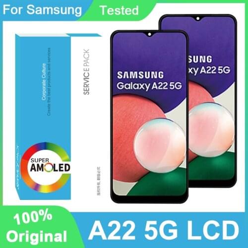 Original 6.6" LCD For Samsung Galaxy A22 5G Display Touch Screen Digitizer Assembly With Frame SM-A226B SM-A226B/DS SM-A226B/DSN