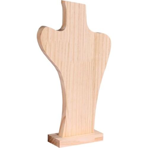 Portrait Necklace Support Rack Holder Jewellry Wood Mannequin Bust for Necklace Jewelry Pendant Window Display