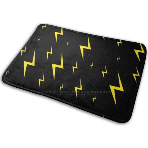 Lightning Bolt Scar Mat Rug Carpet Anti - Slip Bedroom Entrance Door Mat Lightning Bolt Scar Pattern Pack Thunder Spell Lightnin