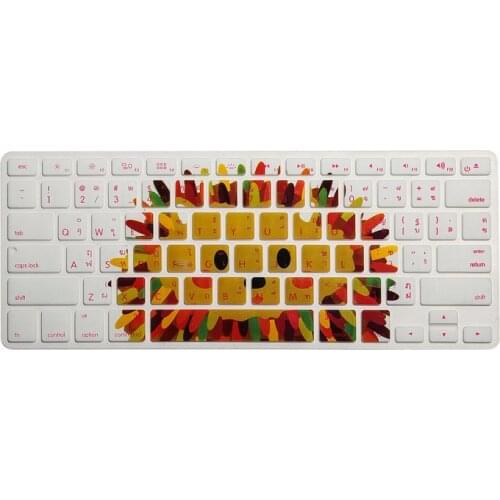 Rainbow Keyboard Cover Thai Language Siamese USA Silicone Skin For Apple Macbook Air 13 Pro 13 15 Retina Fashion Design points