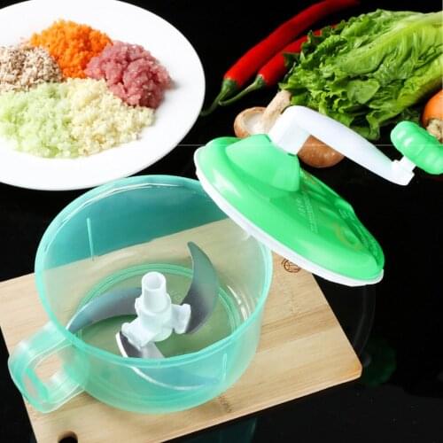 Powerful Manual Meat Grinder Hand-power Food Chopper Mincer Mixer Blender to Chop Meat Fruit Vegetable Nuts Herbs