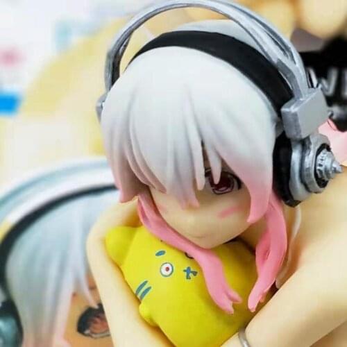 SAO Anime Sword Art Online Sonicomi Sitting Ver. Swimsuit PVC Action Figure Desktop Decoration Model Noodle Stopper Toy 5-7cm